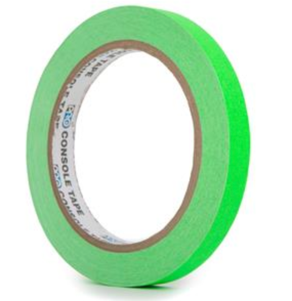 Paper Tape 1/2" Flourescent Green