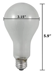 TUNGSTEN EBV 500W FROSTED 3200K MEDIUM BASE