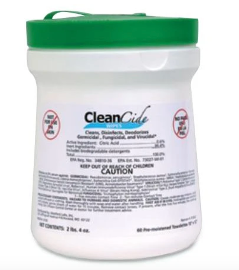 CleanCide Germicidal Detergent Wipes